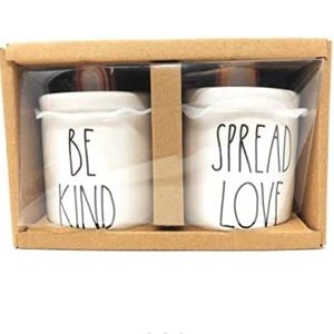 Rae Dunn BE KIND/SPREAD LOVE 
Canister Set